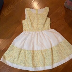 Charming Yellow and White juniors Dress
